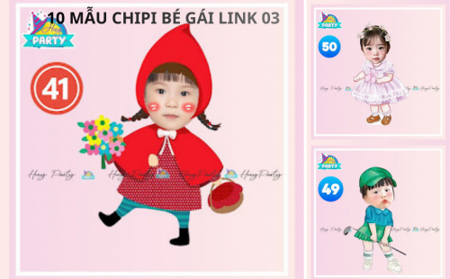 Chipi Bé Gái Mẫu 03 Đà Nẵng – Thiết Kế Theo Ảnh Dễ Thương