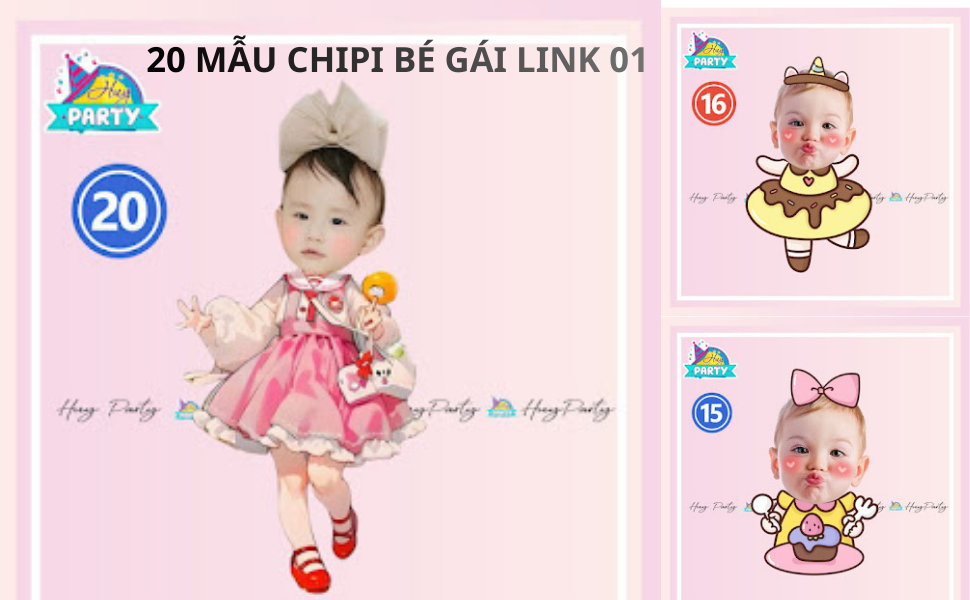 Chibi Cho Bé Tại Đà Nẵng – Hình Chibi Trang Trí Sinh Nhật Dễ Thương
