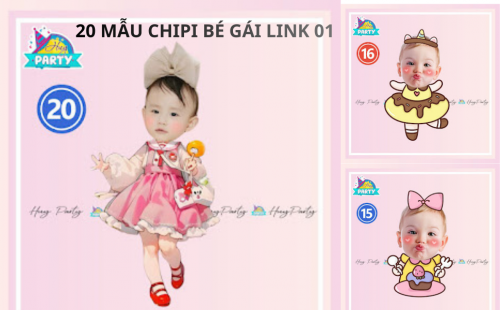 Chibi Cho Bé Tại Đà Nẵng – Hình Chibi Trang Trí Sinh Nhật Dễ Thương