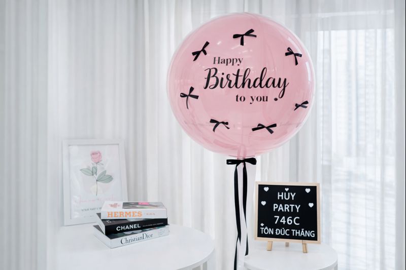 Bóng Jumbo Bay Helium 90cm – Màu Hồng Trang Trí Sinh Nhật