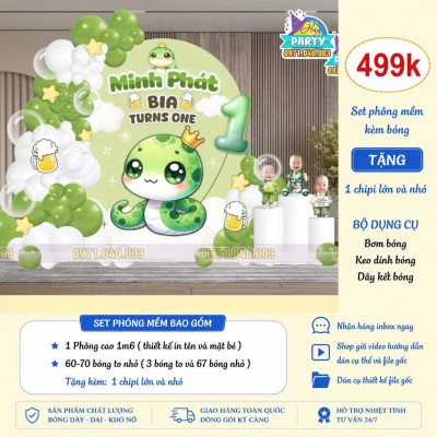 TRANG TRÍ SINH NHẬT CHO BÉ YÊU – CHỦ ĐỀ CON GIÁP RẮN - HUY PARTY